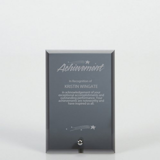 Black Mini Glass Award Plaque (#76281, #76284)