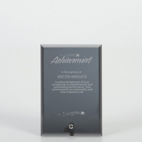 Black Mini Glass Award Plaque (#76281, #76284)