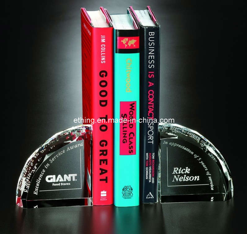 Bookends Optical Crystal Award (CA-1195)