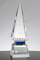 Zenith Award Trophy Clear and Black Optical Crystal to 1st Place Winner for Competitions (#5345)