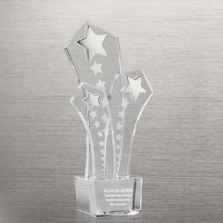 Shooting Star Trio Crystal Trophy (#74223)
