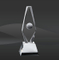 Golf Ball Diamond Glass Crystal Trophy (CIP-YJ111S, CIP-YJ111M, CIP-YJ111L)