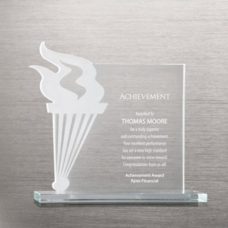 Torch Etched Glass Award (#76721)