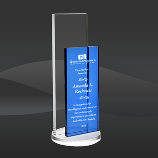 Blue Endeavor Crystal Award (TM-C1224S, TM-C1224L)