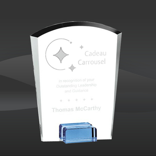 Sky Blue Wedge Crystal Award (MP-AWS4041, MP-AWS4042, MP-AWS4043)