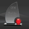 Smoked Sail Red Orb Crystal Award (MP-AWK8643-R)