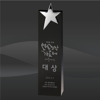 Black Crystal Star Wedge Award (CIP-P54422BM, CIP-P54422BL)