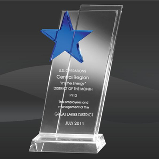 Rising Glory Star Crystal Award (MPI-CR-A1107BU-10)
