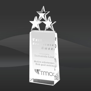 Clear Crystal Star Block Award (DMC-DCS375, DMC-DCS376, DMC-DCS377)