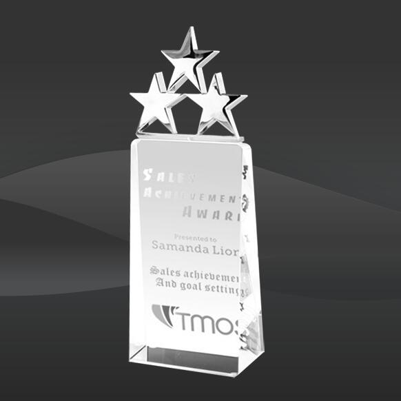Clear Crystal Star Block Award (DMC-DCS375, DMC-DCS376, DMC-DCS377)