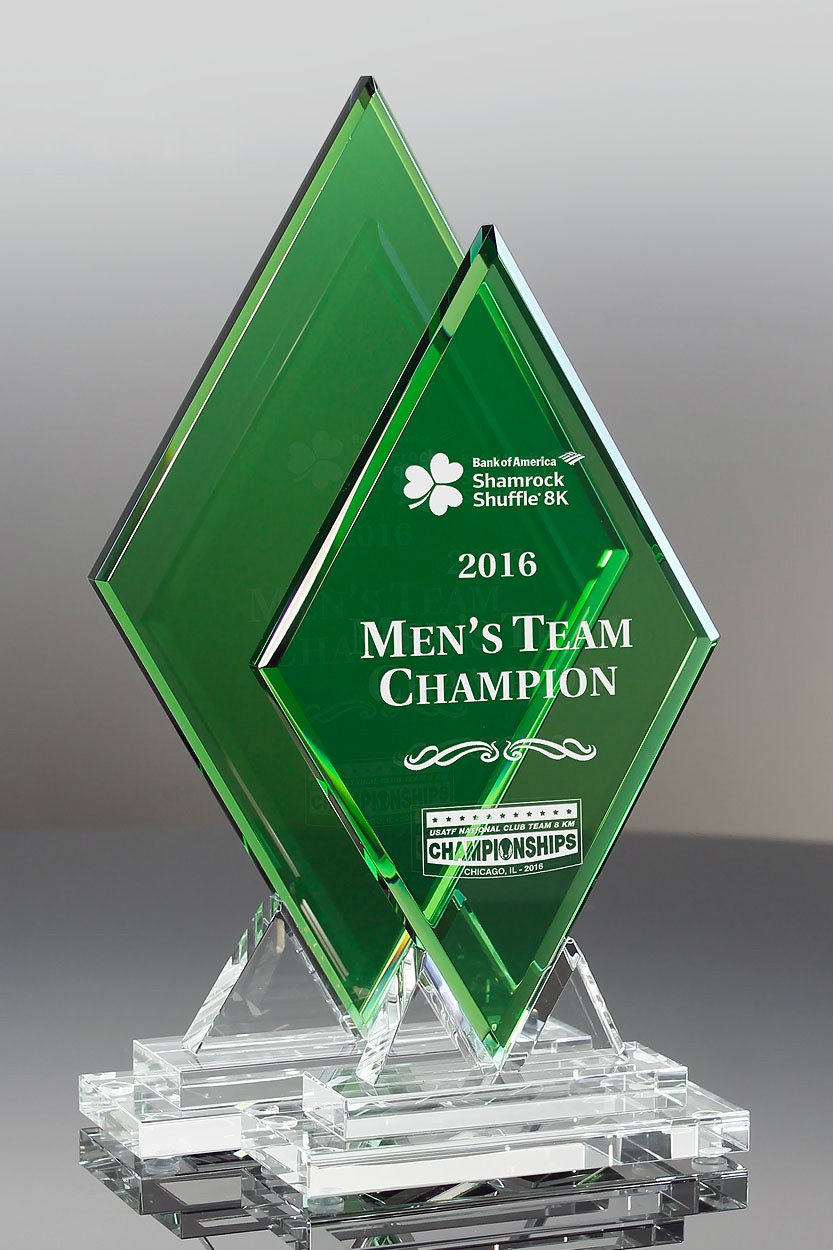 Duke Blue Crystal Globe Award - Silver Recognition Gifts for Thank You Gifts (#3531A, #3441)