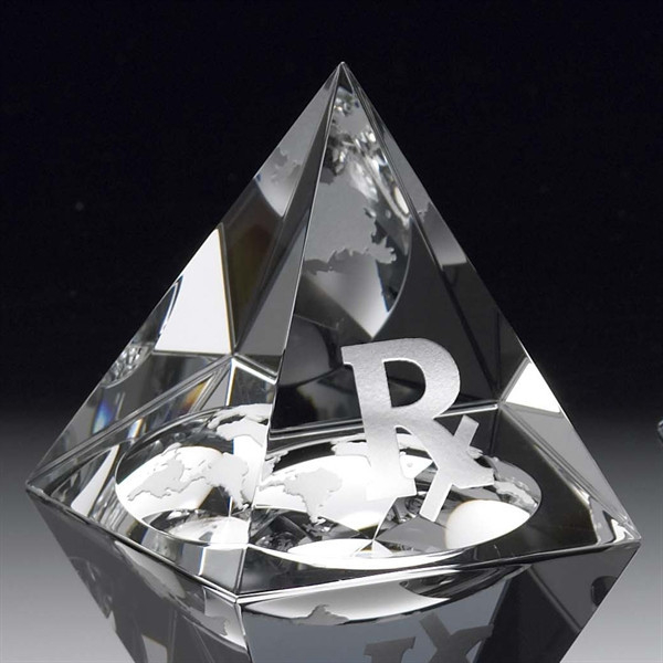 Pharaoh′s Crystal World Pyramid Paperweight (#50094)