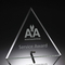 Standing Jade Glass Triangle Award (#30323)