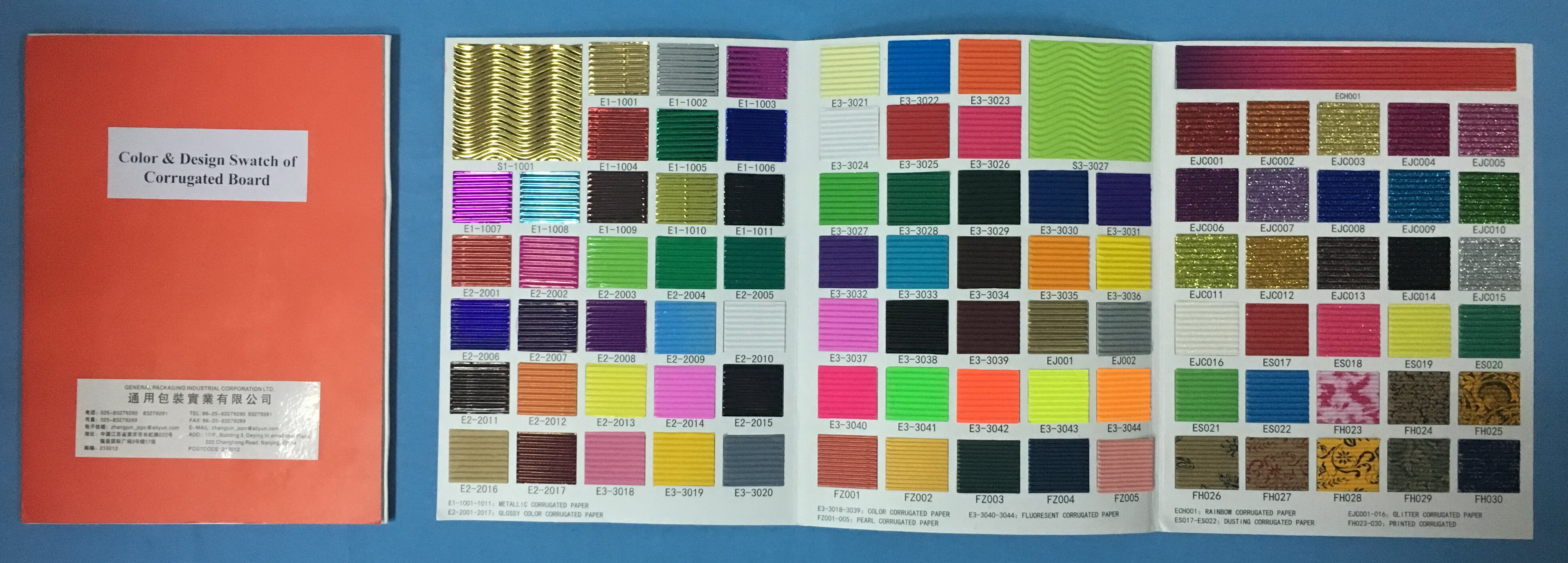 Color Swatch of Corrugated Board