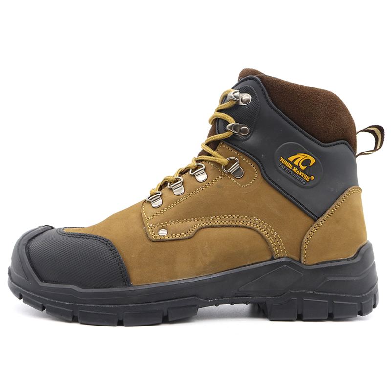 Nubuck Leather Steel Toe Oil Industry Safety Boots for Men 