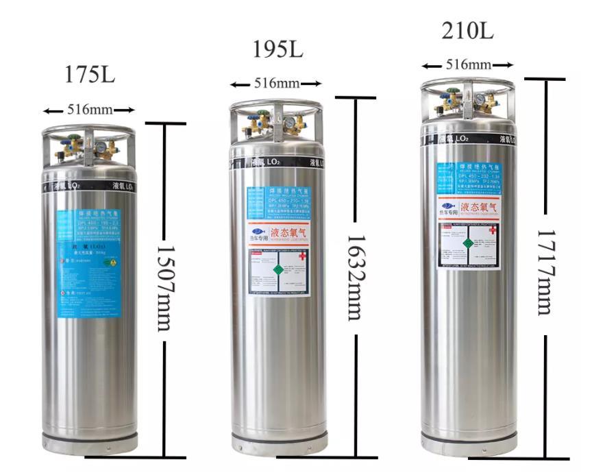 Cryogenic Liquefied 1.4MPa Working Pressure LNG Vehicle Gas Cylinder