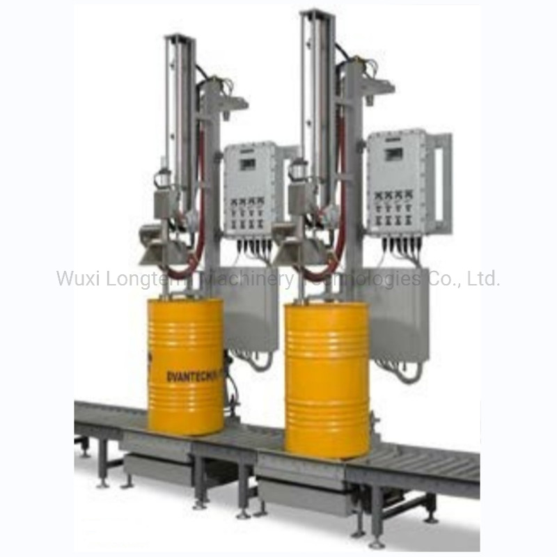 Automatic 200L 208L Steel Drum Oil Barrel Bottle Filling Metal Pail Oil Bottling Filling Packing Machine^