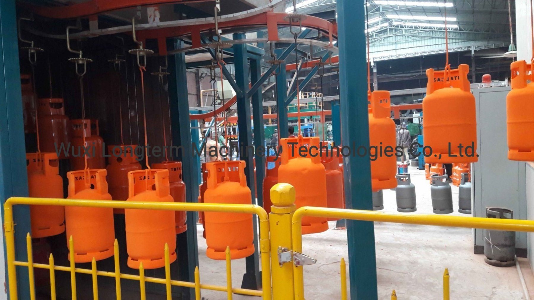 Long Service Life Ce Certificated Powder Coat Booth / Powder Coat Booth for LPG Gas Cylinders#