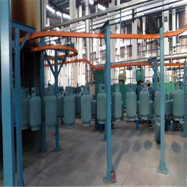 Precision Optimize Energy Consumption Painting Booth / Coating Line for LPG Cylinder