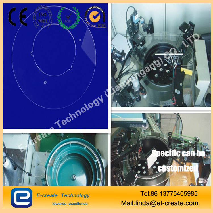 ccd screening machine ring worktable glass 550/650/750mm high precision tempered glass