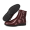 Zapatos de oficina de cuero marrón rojo de tobillo 1248