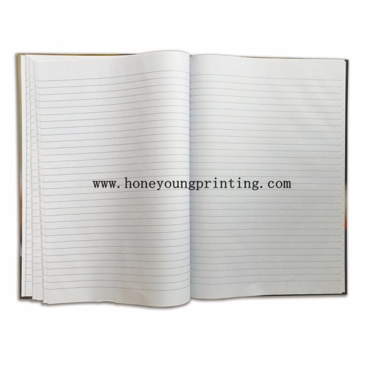 Hardcover A4 A5 school student notebook 8mm ruled line with red margin China supplier