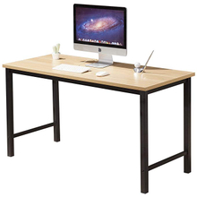 CMO 55" Large Size Modern Office Computer Desk Writing Desk Workstation PC Laptop Study Straight Desk for Home Office, Beech