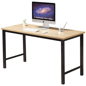CMO 55" Large Size Modern Office Computer Desk Writing Desk Workstation PC Laptop Study Straight Desk for Home Office, Beech
