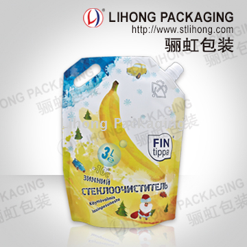 Car window wash liquid detergent standing pouch