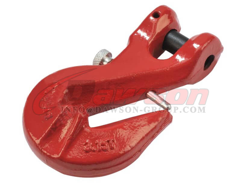 Gancho de agarre tipo horquilla de grado 80 con pasador de seguridad para levantar