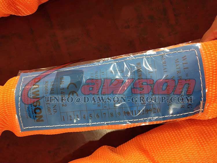 Eslingas redondas de servicio pesado de 25000 KG y 8 M, eslingas redondas de poli&eacute;ster de 25 toneladas - Dawson Group Ltd. - Fabricante, proveedor y f&aacute;brica de China