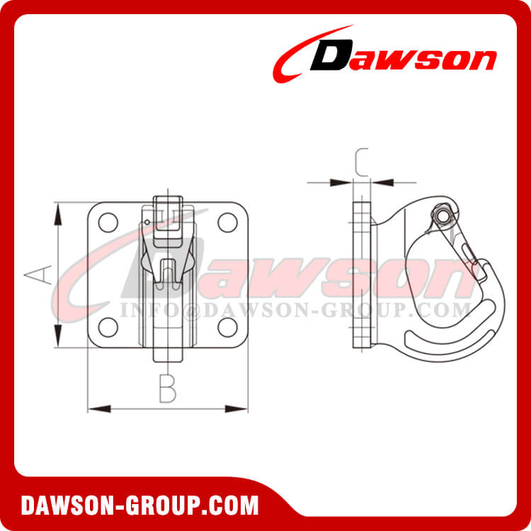 Gancho para soldar DS884 con base - Dawson Group Ltd. - Fabricante, proveedor de China