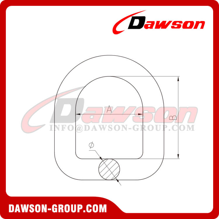 DS693 Anillo tipo D de acero de aleación forjado de 12-25 mm