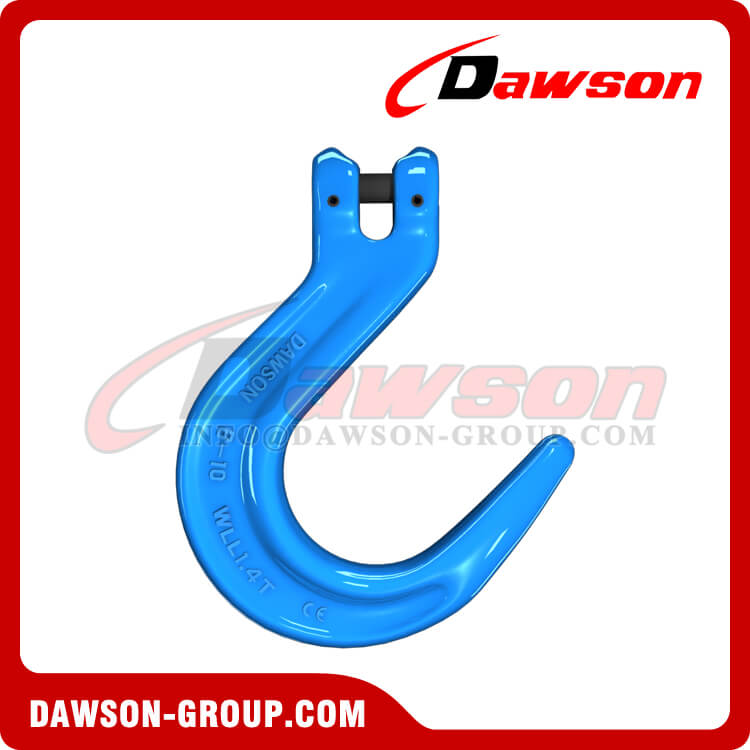 Grade 100 Forged Steel Clevis Foundry Hook, G100 Clevis Type Large Opening Hook - Dawson Group - China Factory グレード 100 鍛造鋼クレビス鋳造フック、G100 クレビス タイプ大開口フック - Dawson Group - 中国工場