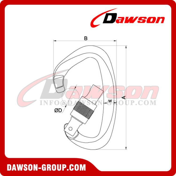 Ganchos de seguridad de mosquetón 7075 de aleación de aluminio DS7104B