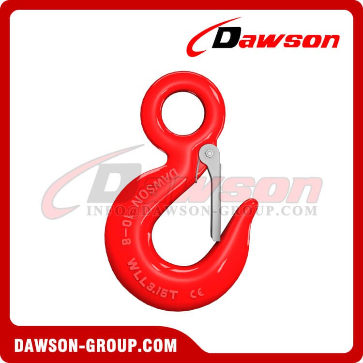 Gancho para eslinga con ojal G80, Gancho para eslinga con ojal de acero de aleaci&oacute;n de grado 80 con pestillo para eslingas de cadena - Dawson Group Ltd. - Fabricante, proveedor de China
