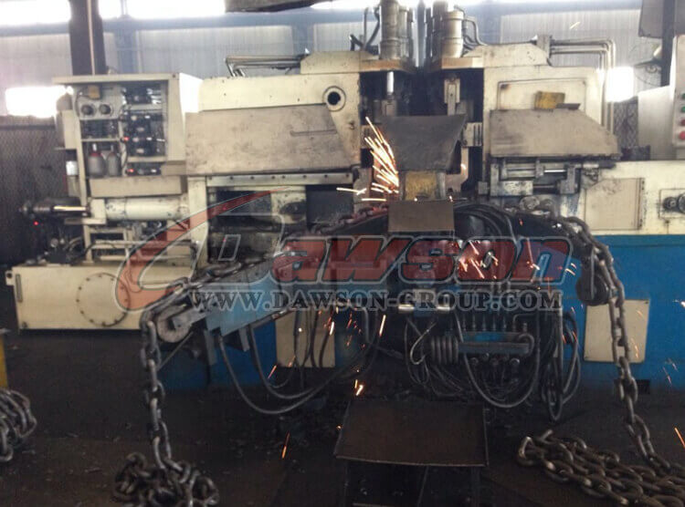 Oficina de trabalho mostra corrente de elo longo para pesca grau 80 / corrente de pesca soldada em a&ccedil;o pintado G80 - Dawson Group Ltd. - Fabricante, fornecedor, f&aacute;brica na China