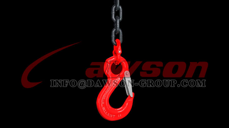 Aplicaci&oacute;n del gancho para eslinga con ojo de grado 80, gancho de acero forjado G80 para cadenas - Dawson Group Ltd. - Fabricante de China