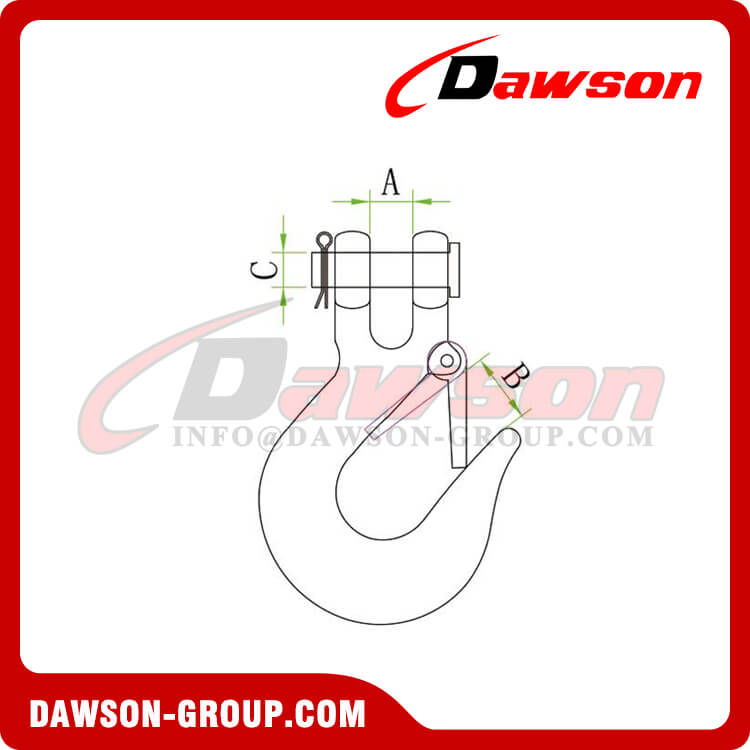 ラッチ付きクレビス スリップ フックの塗装 - Dawson Group Ltd. - 中国メーカー、サプライヤー、工場、輸出者