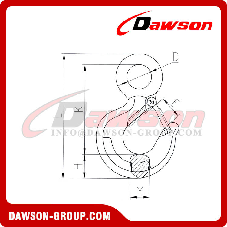 Gancho de ojo DS618 Gancho de acero de aleaci&oacute;n de acero al carbono - Dawson Group Ltd. - Fabricante, proveedor de China, F&aacute;brica