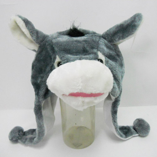 Soft Plush Toy Donkey Winter Hat for Kids