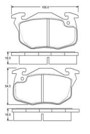 Brake pad for CITROEN