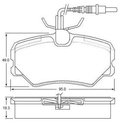 Brake pad for CITROEN