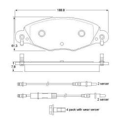 Brake pad for CITROEN