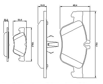 Brake pad for MERCEDES BENZ