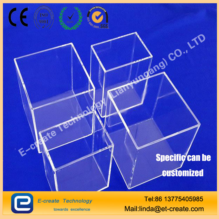 High purity acid-resistant quartz square cylinder for semiconductor cleaning