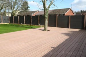 Plancher en bois ext&eacute;rieur de l'usage WPC d'Outerior de Decking de PE de vente chaude