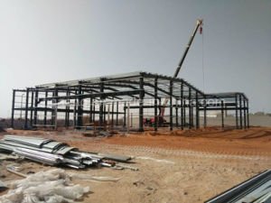 Structure m&eacute;tallique bon march&eacute; jet&eacute;e/atelier/entrep&ocirc;t de construction de Chine