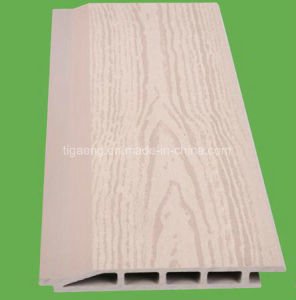 Feuilles ext&eacute;rieures en bois imperm&eacute;ables &agrave; l'eau &agrave; extr&eacute;mit&eacute; &eacute;lev&eacute; du panneau de mur de PE WPC