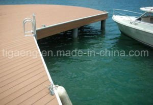 Decking ext&eacute;rieur en plastique en bois r&eacute;sistant au feu du compos&eacute; WPC de prix usine